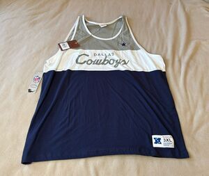 Mitchell & Ness Dallas Cowboys Shirt Mens 3XL NFL Football Tank Top Blue Gray